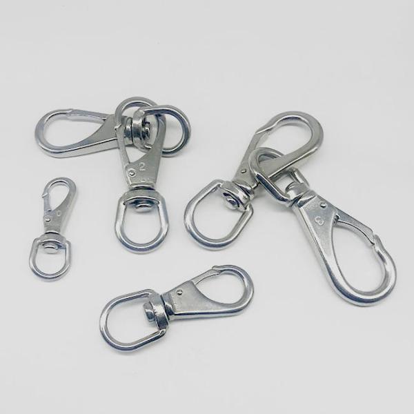 Тяжелая промышленность Черная отделка из нержавеющей стали полированная AISI304 Крутящийся глазный блеск пружинные крюки Крутящийся лопатый крючок