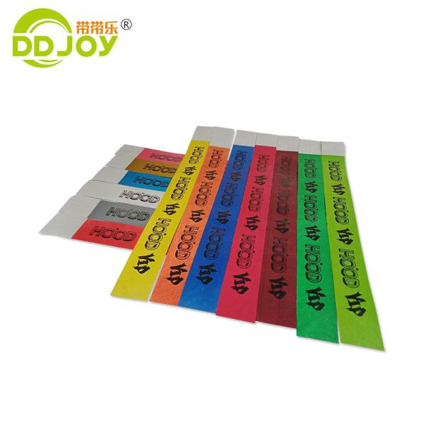 Popular Tyvek Wristband Custom Logo Disapossable Paper Bracelet Party