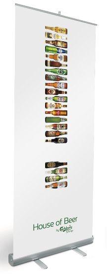 Free Print Roll Up Advertising Banners Scrolling Luxury For Products Promotion