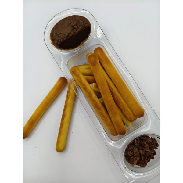 Gourmet Chocolate Dip Crisps with 22% Cocoa Solids and Himalayan Pink Salt in Peel-Seal Dual Pouch