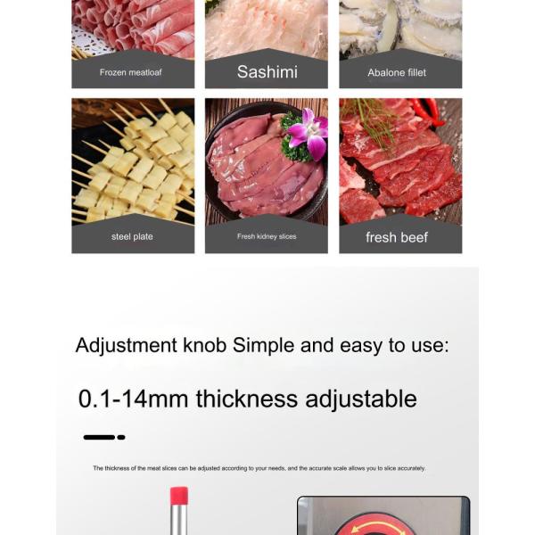 220V Automatic Efficiency Frozen Mutton Cutting Machine for Beef and Mutton Rolls