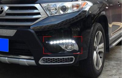 Auto Part LED Daytime Running Light DRL para Toyota Highlander 2012 2013 com borda cromada
