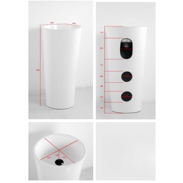 Floor Mounted Installation European Style Ceramic Hand Wash Basin with Sanitary Wares