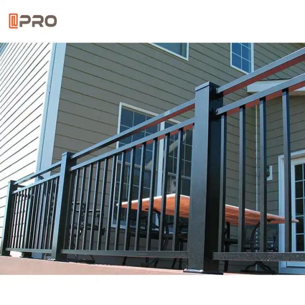 Modern Customization Aluminum Slat Fence Black Balustrades Handrails