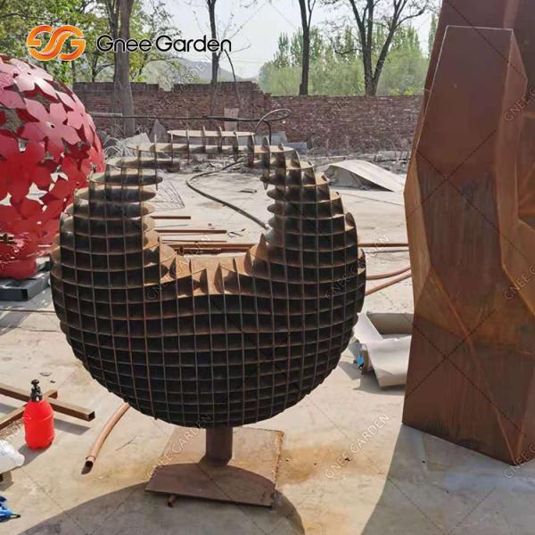 Скульптура Corten большого 5.0-8.0mm на открытом воздухе конспекта бронзовой скульптуры современного стальная