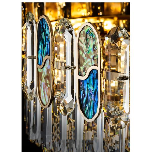 JYLIGHTING Crystal Chandelier Modern Luxury Living Room Hall Light Creative Restaurant Pendant Light Colorful Shell Chandelier