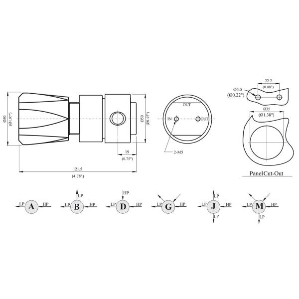 Double Gauge 3000psi SS316 Needle Valve Pressure Reducer 1/4