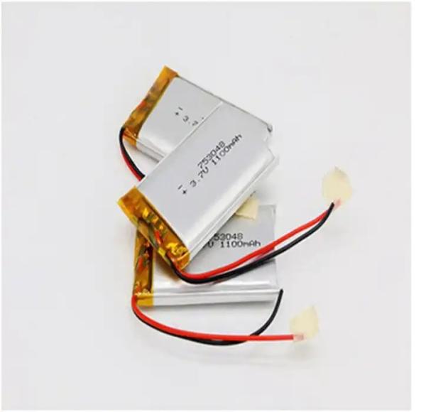 KC CB Bateria de alta taxa de descarga 3.7V 1200mah 30CMax60C Recarregável 753048 Bateria de polímero de íons de lítio