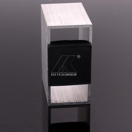 Square Aluminum Extrusion Profiles , Mill Finish Aluminum With Plastic Accessories