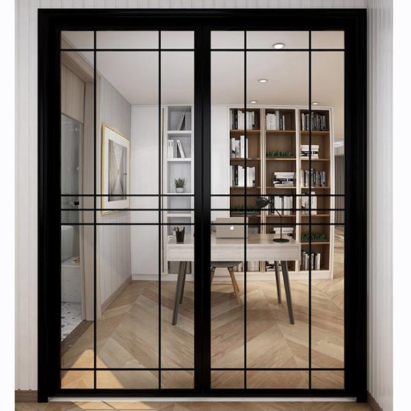 10mm Tempered Glass Partition Walls Aluminum Frame Glass Door