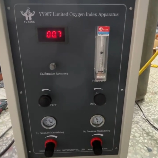 Digital ASTM D2863 Oxygen Index Tester with 0.1% Accuracy for Precise Limited Oxygen Index Measurement