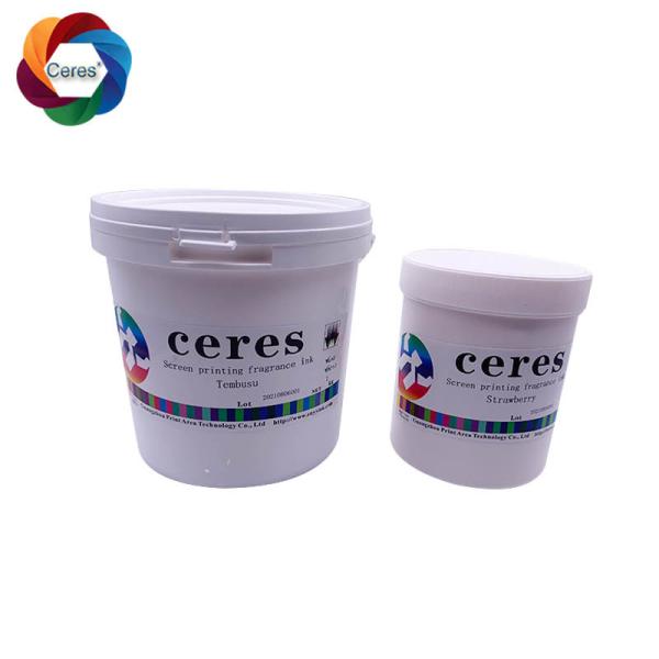 Ceres l'encre d'imprimerie blanche d'écran de fraise de boîte du parfum 1kg d'encre de sécurité