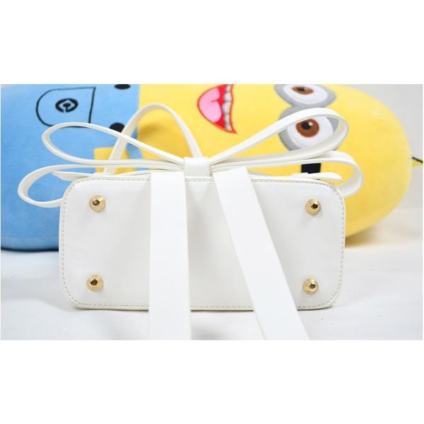 2016 new bow shoulder bag Messenger female European and American fashion pure color pu handbag