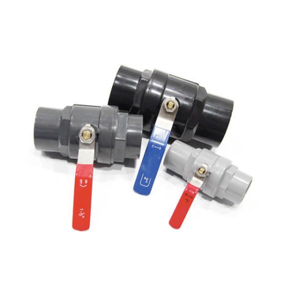 Light Grey Two Pieces Ball Valve with EPDM O-Ring and Ss Handle 11/2 Flexible Structure