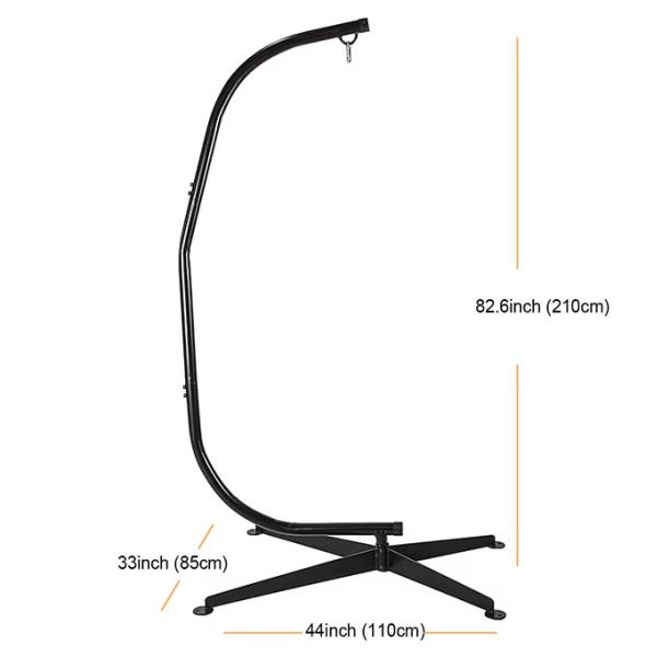 Customized C Type Hammock Stand Stable Operation Corrosion Proof