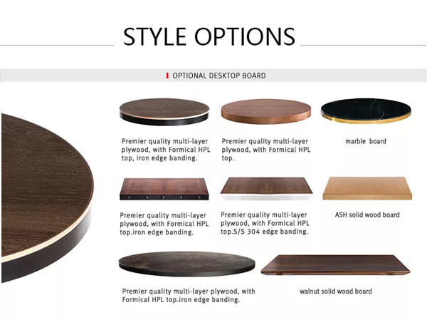 Fireproof Wooden Top Bistro Bar Tables Square NO Folded Dining Room Furniture