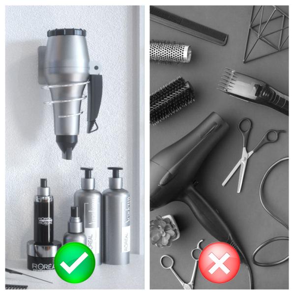 Стена смертной казни через повешение вися 3kg фена для волос держателя Caddy Bathroom фена для волос нагружая ручку SS304