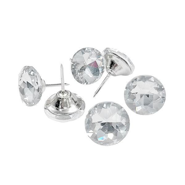 Sofa Cushioned Backrest Decorative Sofa Crystal Buttons Chair Glass Rhinestone Buttons Headboard Sofa Sewing DIY Decorations