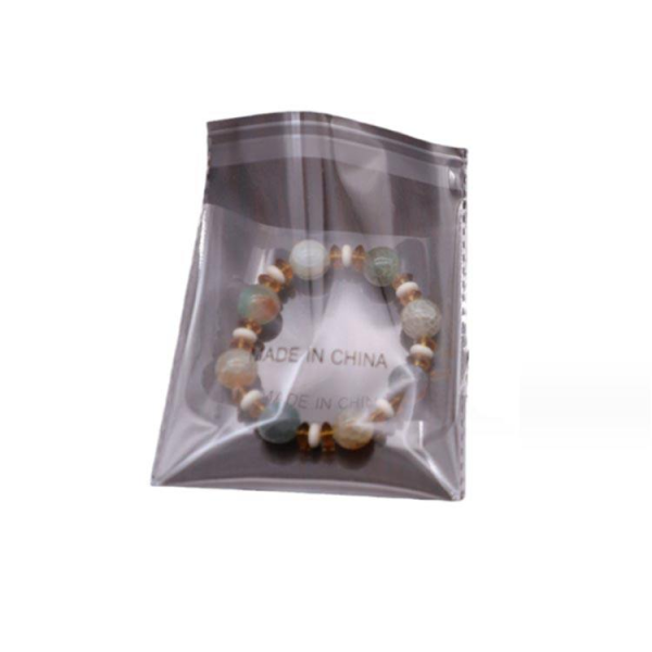 10*10CM Explosion-proof Edge Transparent Paper Self-adhesive Shrink Bags Black Gravure Printing Bag Recyclable