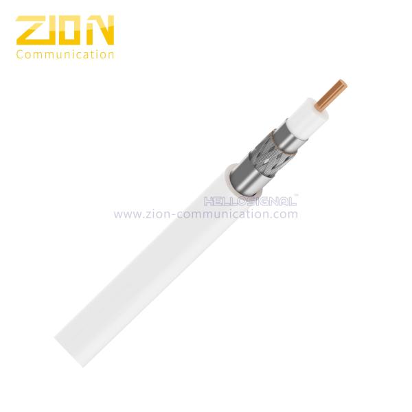 Não-forro avaliado do PVC do CM do condutor Calibre de diâmetro de fios CCS do cabo coaxial 14 do Tri protetor RG11
