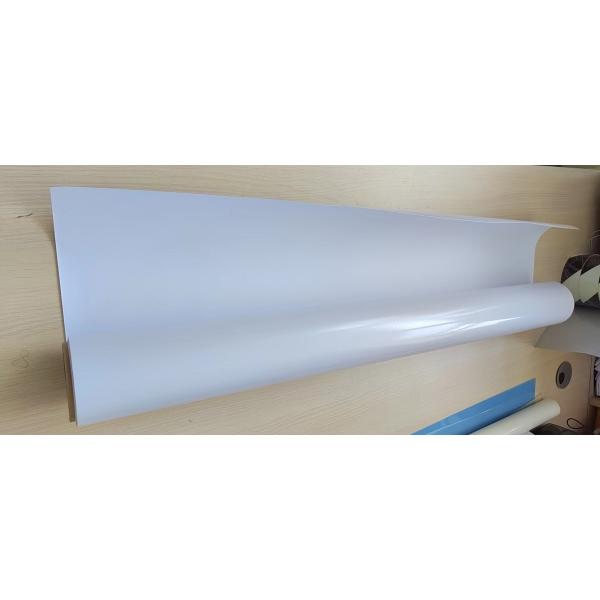 Outdoor different thickness of PVC white solvent adhesive vinyl sticker roll