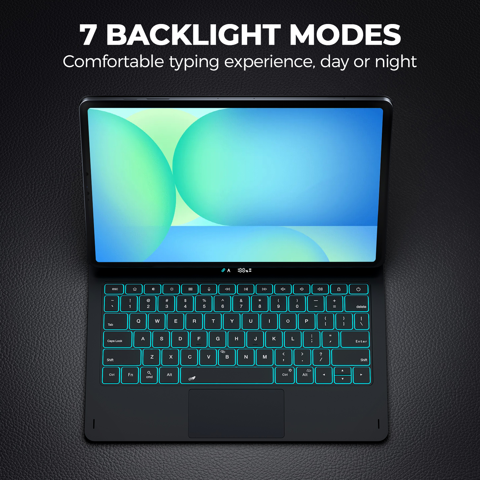 Scissor Key Magnetic Keyboard for Galaxy Tab S11 FE 13.1''7Color Backlit Trackpad Slim Folio with S Pen Garage ODM/OEM Support