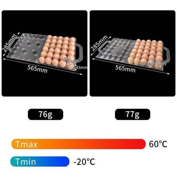 Transparent Plastic Egg Trays Egg Box Free Shipping Plastic Egg Tray with Handle Hot Selling Lightweight Portable Egg Carrier Durable 28/30-Egg Trays Handheld Blister PET Plastic High Visibility Egg