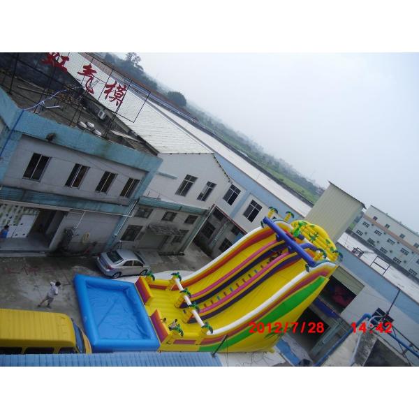 1000D PVC Tarpaulin Commercial Inflatable Slides with a pool YHS-024 for Celebration