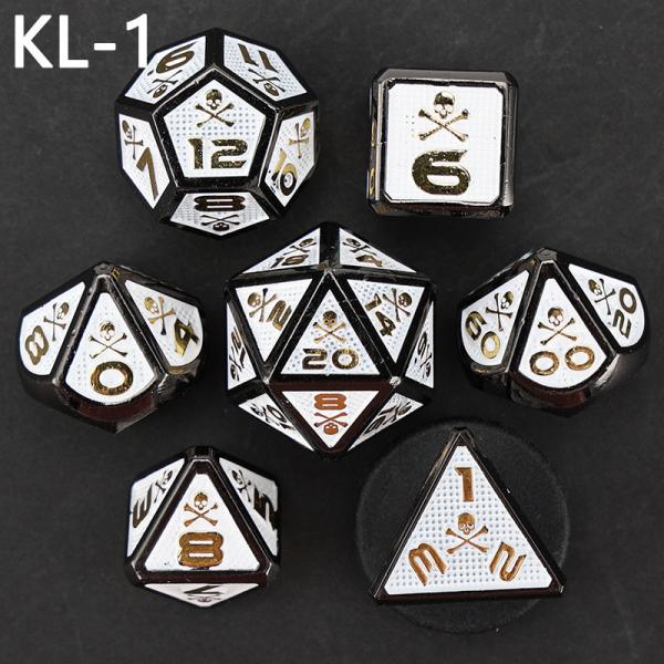7 Skeleton Dice, Multi Faced Digital Color DND Board Game, Dragon and Dungeon