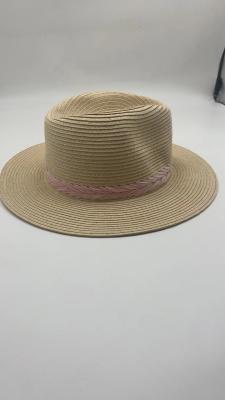 Chapéu de palha de 4 polegadas de coroa natural para senhoras de verão