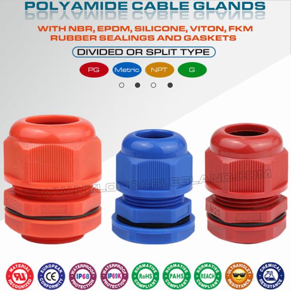 Glándula de cable de nylon de la poliamida impermeable de IP68 MG (tipo dividido)
