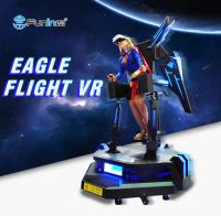 Simulador saltando em queda livre interno do simulador dos jogos 9D VR do parque de diversões