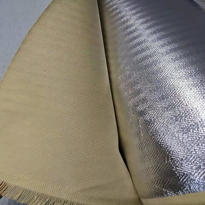 Шевронное сплетя 100% Para Aramid покрыло ткань алюминием