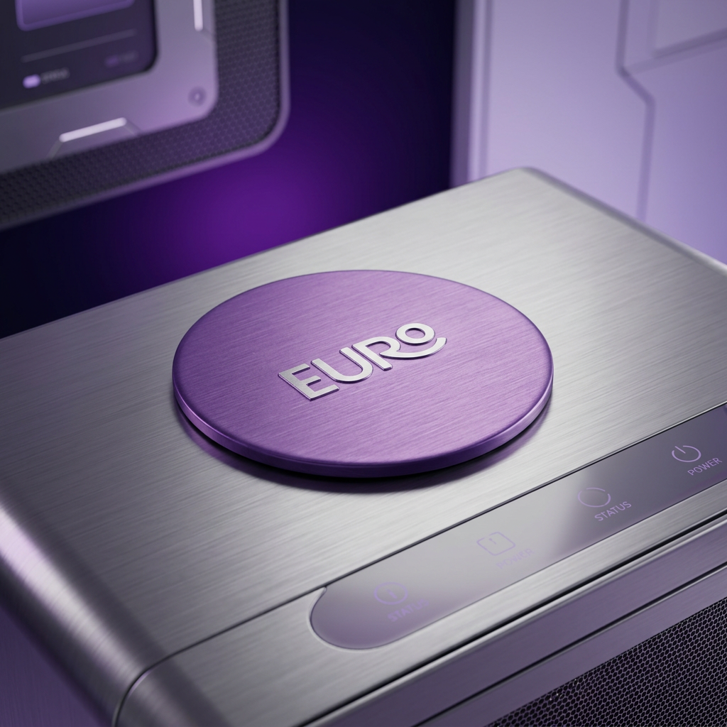 Custom Fog Purple Brushed Aluminum Sign Metal Raised LOGO Label For Smart Home Appliances