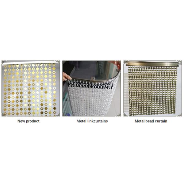 Hollow Hanging Wall Backdrops Aluminum Panels Chain Mail Fabric Curtain