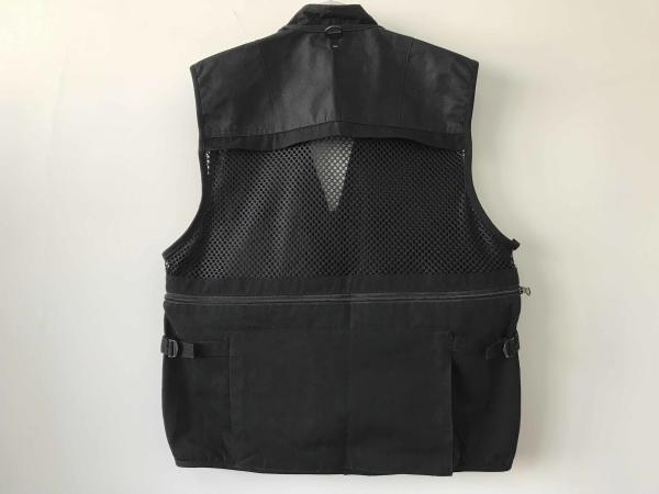 vest, photography vest, mens vest 037 in T/C 65/35 fabric, black color, fishing vest, casual vest