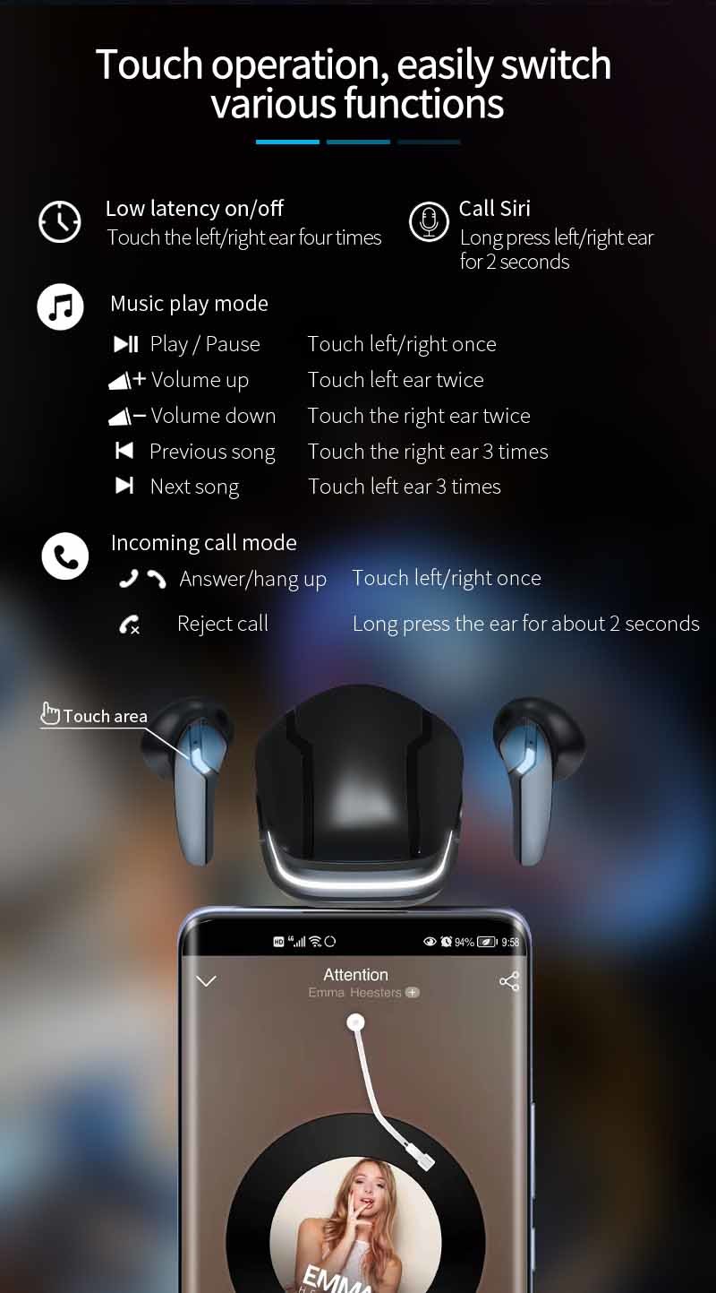 Шум ENCL активный отменяя Earbuds водоустойчивое Earbuds для плавания