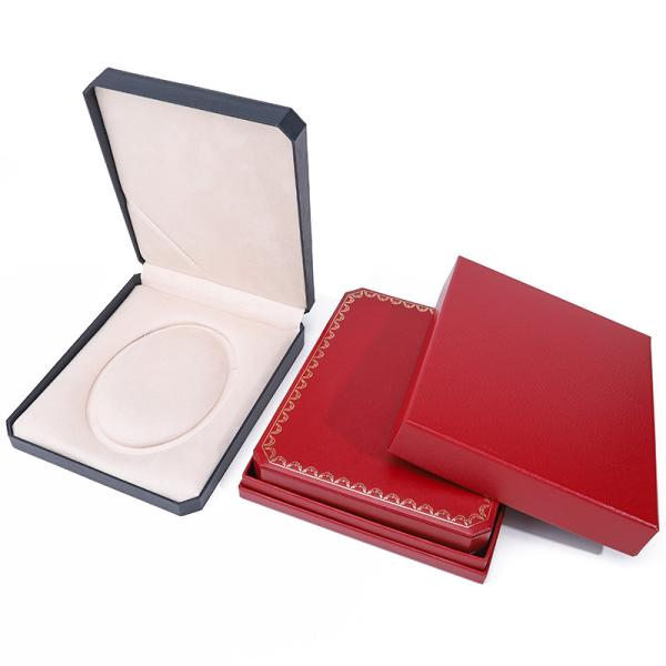 Logo personnalisé Carton de bijoux en papier carré Emballage Style de luxe Pour collier