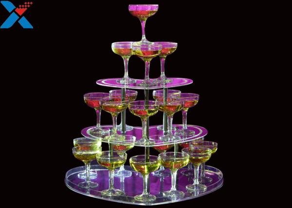 Professional Acrylic Wine Glass Holder , Clear Lucite Wine Holder Rack Durable