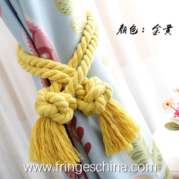 European style custom long tassel fringe trimming for curtain attractive tieback hanging ball