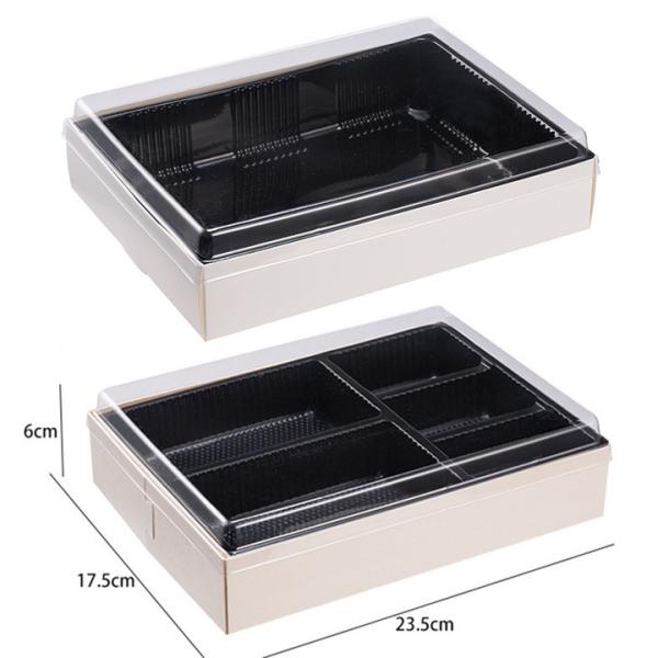 Disposable Biodegradable Fast Food Box, High Grade Commercial Sushi Wooden Box Salad Packing Box