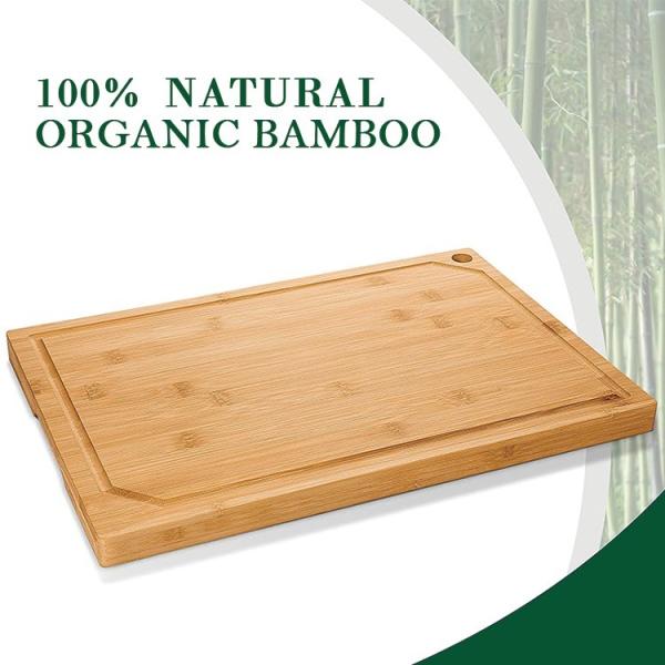 Tabela de corte de bambu direta e sustentável com sulco de suco