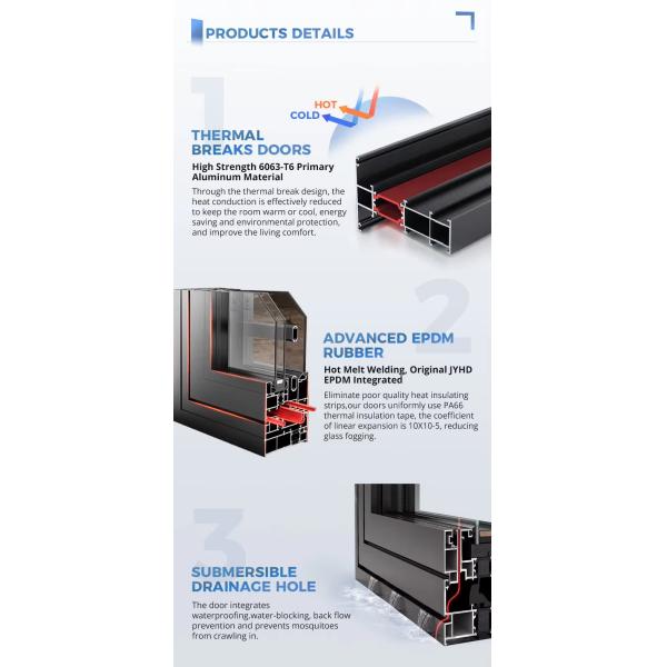 Incendio resistente Swing izquierda de aluminio Tienda Puertas delanteras Villa Puertas delanteras de aluminio sólido