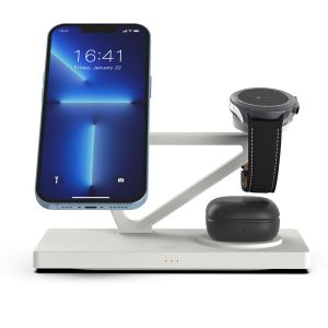 Все в одном Samsung Smartwatch зарядное устройство Smart Watch 15W беспроводное зарядное устройство Черно-белое