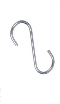 S Shaped Metal Screw Hooks Zinc Plated Smooth Surface Corrosion Resistance
