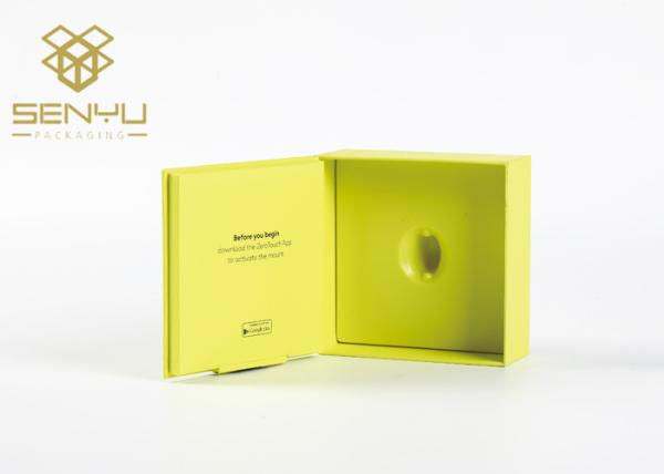 Book Shaped Paper Box Packaging 1200g Thickness Rigid With Plastic Tray