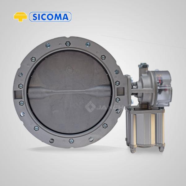Powdery Material Butterfly Valves DN300/250 Sicoma With Fixed Body And Aluminum Alloy