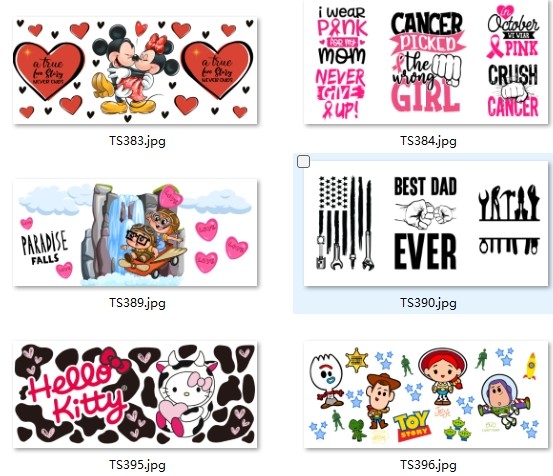 UV Ink AB Film Custom UV Transfer Stickers For Mugs Coffee Tumblers 16oz Libbey Glass Cups