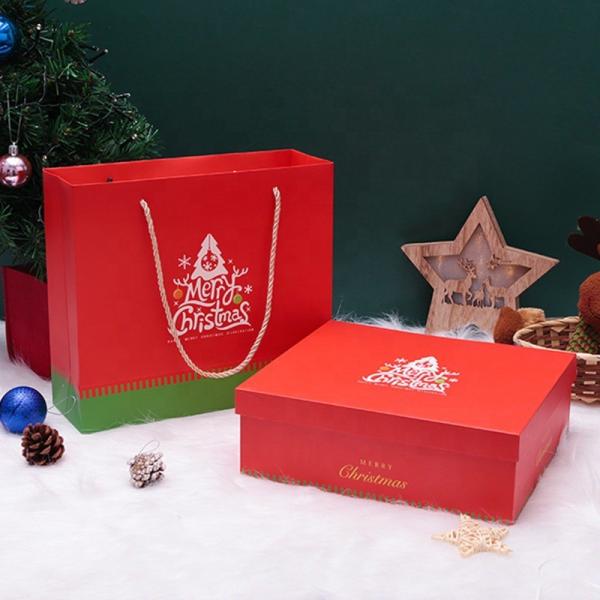 Party Christmas Eve Gift Paper Favour Boxes For Cookie Candy Apple Portable