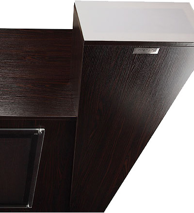 Commercial Barber Shop Reception Desk Cash Station With Acrylic Decoration